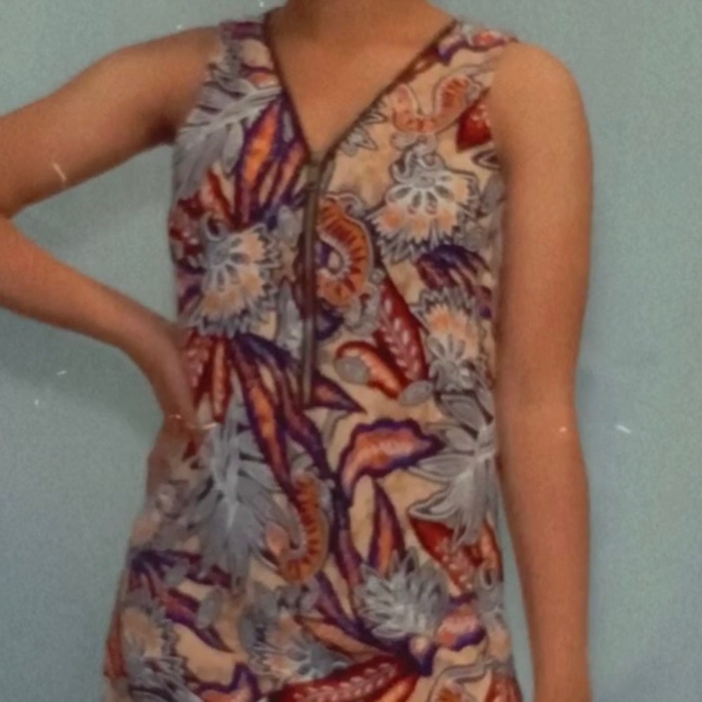 Multicolored patterned dress